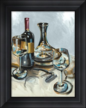 Framed Wine with Dinner II Print