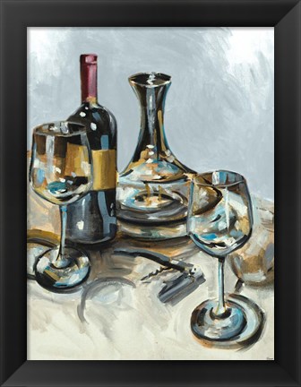 Framed Wine with Dinner II Print