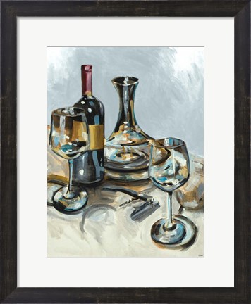 Framed Wine with Dinner II Print