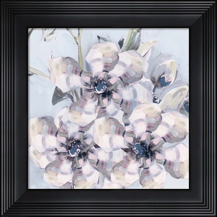 Framed Bunched Flowers I Print
