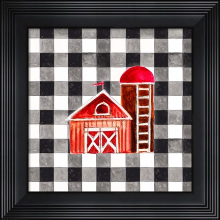 Framed Fun Farm Icon I Print