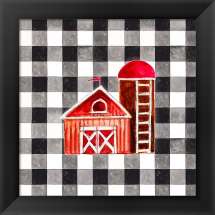 Framed Fun Farm Icon I Print