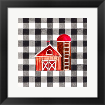 Framed Fun Farm Icon I Print