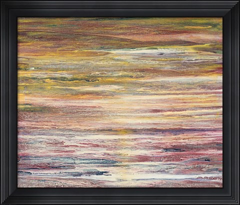 Framed White Rapids at Sunset Print