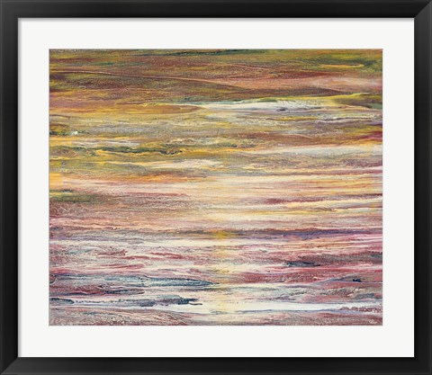 Framed White Rapids at Sunset Print