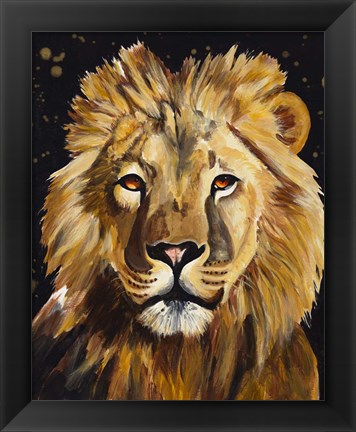 Framed Lion Print