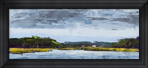 Framed Overcast Days in Town Print