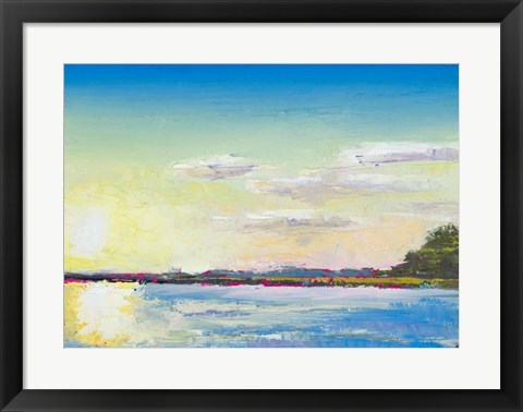 Framed Sun on the Water Print