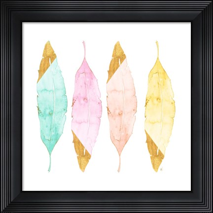 Framed Four Feathers Print