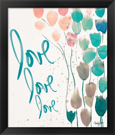 Framed Ballooned Love Print