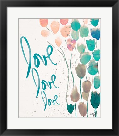 Framed Ballooned Love Print