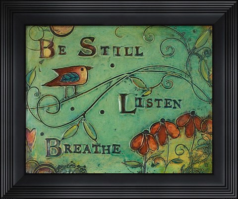 Framed Be Still Bird Print