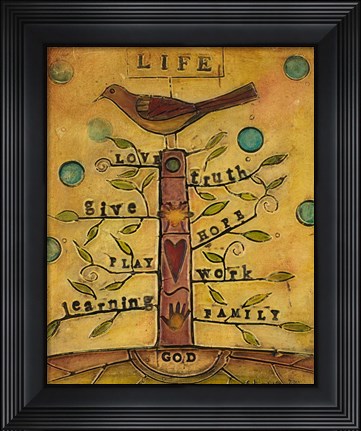 Framed Life Bird Print