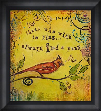 Framed Wish to Sing Print