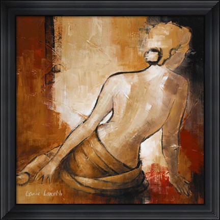Framed Seated Woman I Print