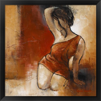 Framed Seated Woman II Print