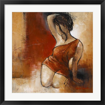 Framed Seated Woman II Print