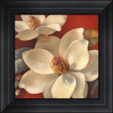 Framed Magnolia Passion I Print