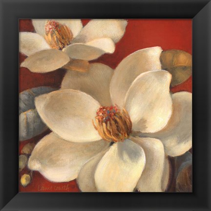 Framed Magnolia Passion I Print