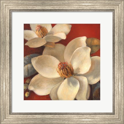Framed Magnolia Passion I Print