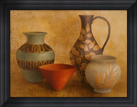 Framed Decorative Vessel Still Life I Print