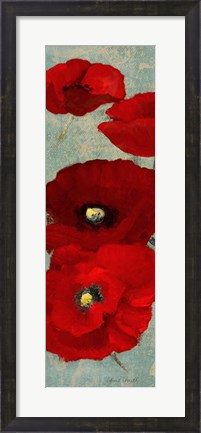 Framed Kindle&#39;s Poppies II Print