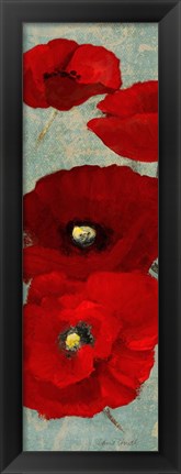 Framed Kindle&#39;s Poppies II Print