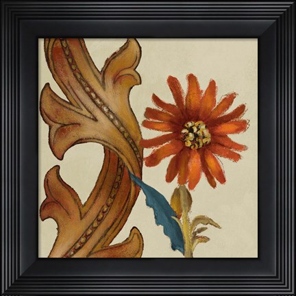 Framed Square Wildflowers I Print