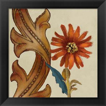 Framed Square Wildflowers I Print