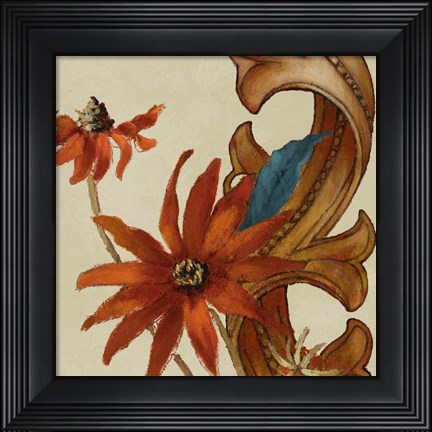 Framed Square Wildflowers II Print