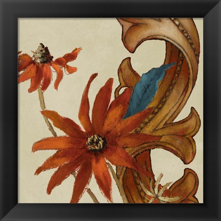 Framed Square Wildflowers II Print