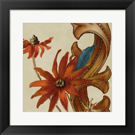 Framed Square Wildflowers II Print