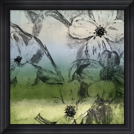 Framed Green Bella Natura I Print
