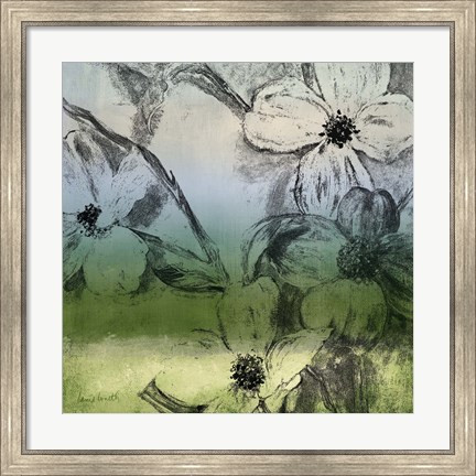 Framed Green Bella Natura I Print