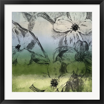 Framed Green Bella Natura I Print