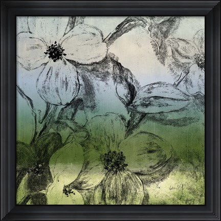 Framed Green Bella Natura II Print