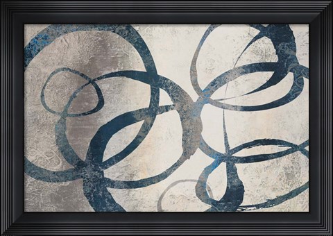 Framed Organic Rings I Print