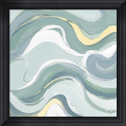 Framed Coastal Curvilinear I Print