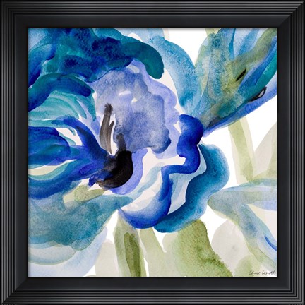 Framed Delicate Blue Square II Print