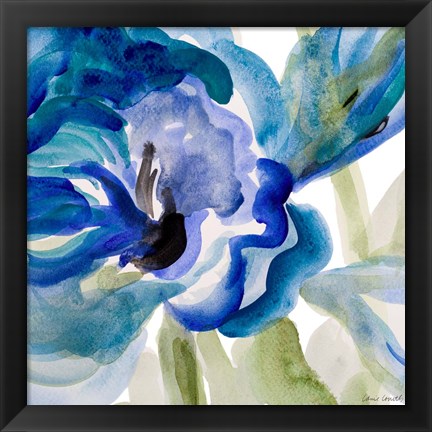 Framed Delicate Blue Square II Print