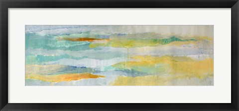 Framed Summer Sea Panel I Print