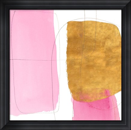 Framed Blushing Gold II Print