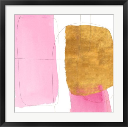 Framed Blushing Gold II Print