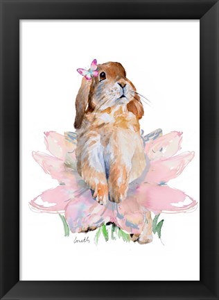 Framed Ballet Bunny III Print