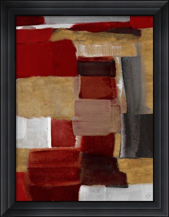Framed Red and Gold Light II Print