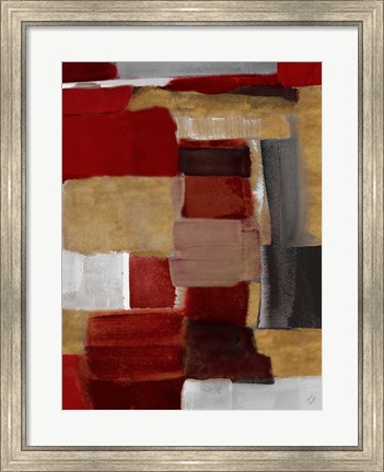 Framed Red and Gold Light II Print