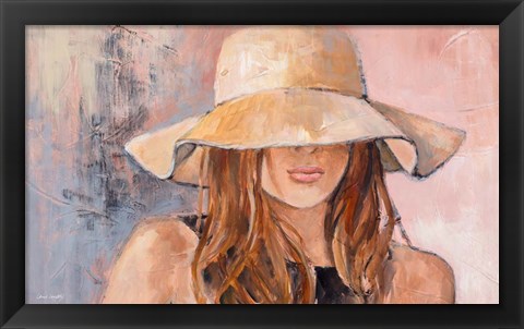 Framed Woman in Hat Print