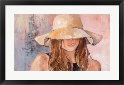 Framed Woman in Hat Print