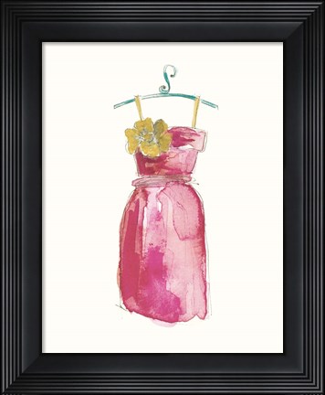 Framed Soft Pink Dress Print