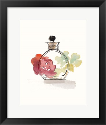 Framed Crystal Floral Perfume II Print